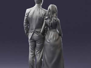 guy and girl in colorful dress 0474 3d print ready 3D Принт Модель