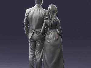guy and girl in colorful dress 0474 3d print ready 3D Print Model