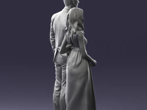 guy and girl in colorful dress 0474 3d print ready 3D Print Model