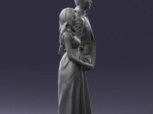 guy and girl in colorful dress 0474 3d print ready 3D Print Model