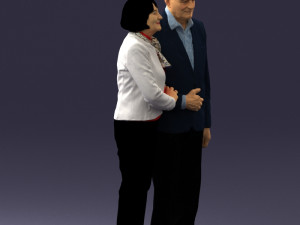 married couple grandparents 0459 3D Model