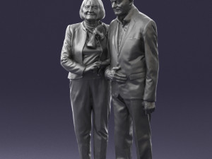 married couple grandparents 0459 3D Model