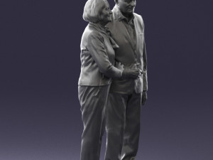 married couple grandparents 0459 3D Model
