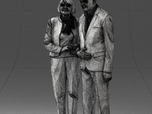 married couple grandparents 0459 3D Model