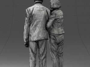 married couple grandparents 0459 3D Model