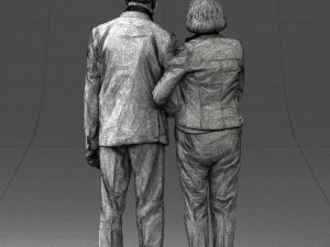 married couple grandparents 0459 3D Model
