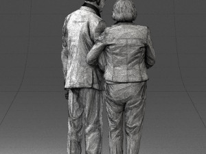 married couple grandparents 0459 3D Model
