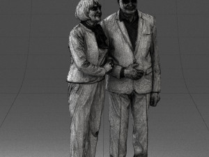 married couple grandparents 0459 3D Model