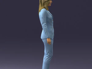 woman in blue suit 0473 3D Model