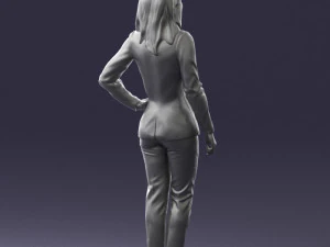 woman in blue suit 0473 3D Model