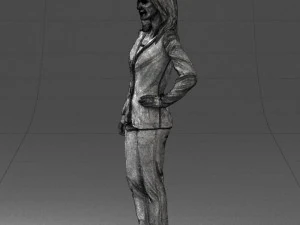 woman in blue suit 0473 3D Model
