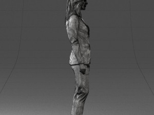 woman in blue suit 0473 Model 3D