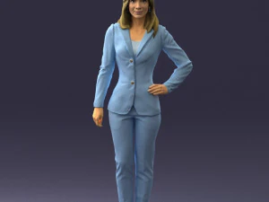 woman in blue suit 0473 3d print ready 3D Print Model