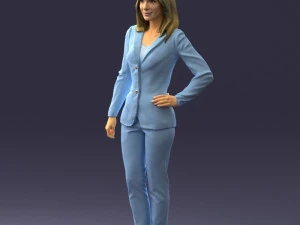 woman in blue suit 0473 3d print ready 3D Print Model