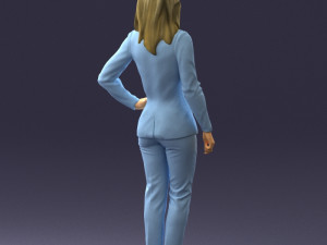 woman in blue suit 0473 3d print ready Modelo de Impressão 3D