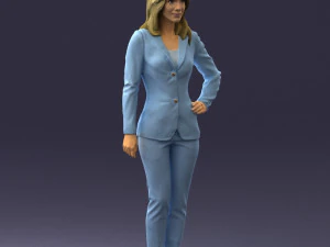woman in blue suit 0473 3d print ready 3D Print Model