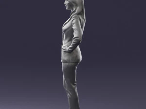 woman in blue suit 0473 3d print ready 3D Print Model