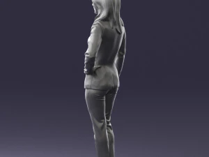 woman in blue suit 0473 3d print ready 3D Print Model