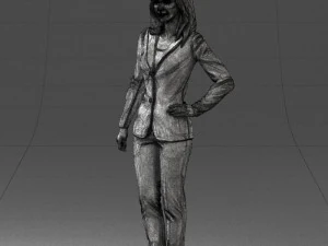 woman in blue suit 0473 3d print ready 3D Print Model