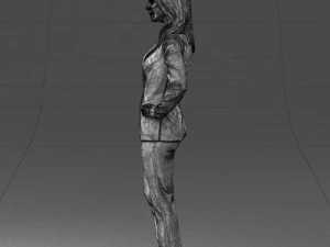 woman in blue suit 0473 3d print ready 3D Print Model