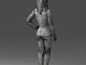 woman in blue suit 0473 3d print ready 3D Print Model