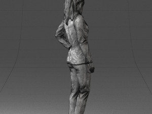 woman in blue suit 0473 3d print ready Modelo de Impressão 3D