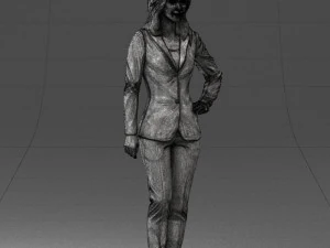 woman in blue suit 0473 3d print ready 3D Print Model