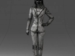 woman in blue suit 0473 3d print ready 3D Print Model