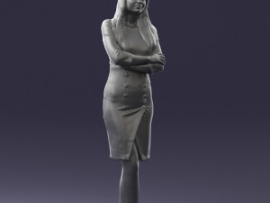 woman in denim skirt 0469 Modello 3D