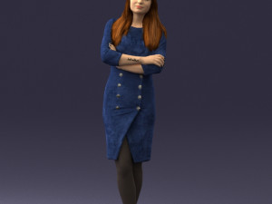 woman in denim skirt 0469 3d print ready 3D Print Model