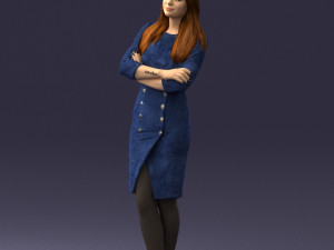 woman in denim skirt 0469 3d print ready 3D Принт Модель