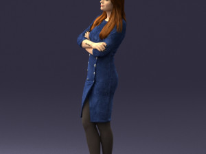 woman in denim skirt 0469 3d print ready 3D Принт Модель
