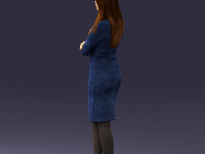 woman in denim skirt 0469 3d print ready 3D Принт Модель