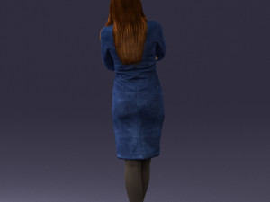 woman in denim skirt 0469 3d print ready 3D Принт Модель