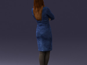 woman in denim skirt 0469 3d print ready 3D Принт Модель