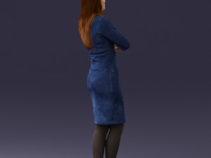 woman in denim skirt 0469 3d print ready 3D Принт Модель