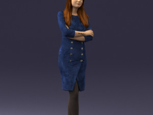woman in denim skirt 0469 3d print ready 3D Принт Модель