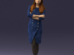 woman in denim skirt 0469 3d print ready 3D Принт Модель