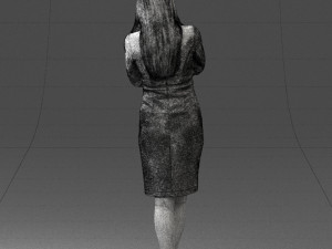 woman in denim skirt 0469 3d print ready 3D Принт Модель