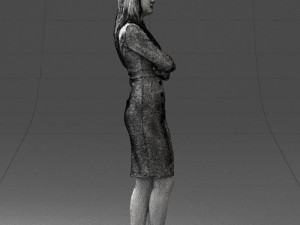 woman in denim skirt 0469 3d print ready 3D Принт Модель