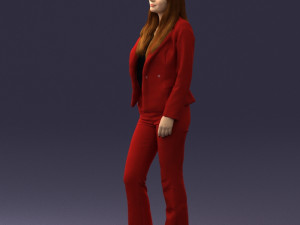 girl in red suit 0468 Modelo 3D
