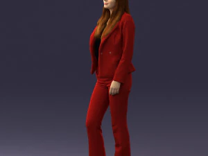 girl in red suit 0468 3D Model
