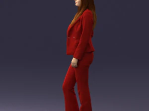 girl in red suit 0468 3D Model