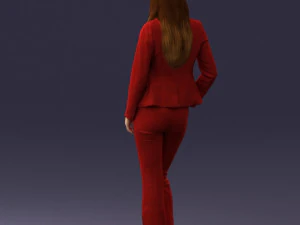 girl in red suit 0468 3D Model