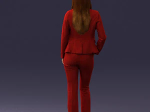 girl in red suit 0468 3D Model