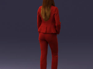 girl in red suit 0468 3D Model