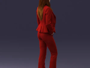 girl in red suit 0468 3D Model