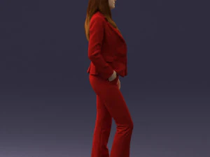girl in red suit 0468 3D Model