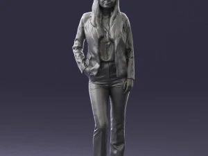 girl in red suit 0468 3D Model