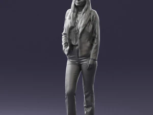 girl in red suit 0468 3D Model